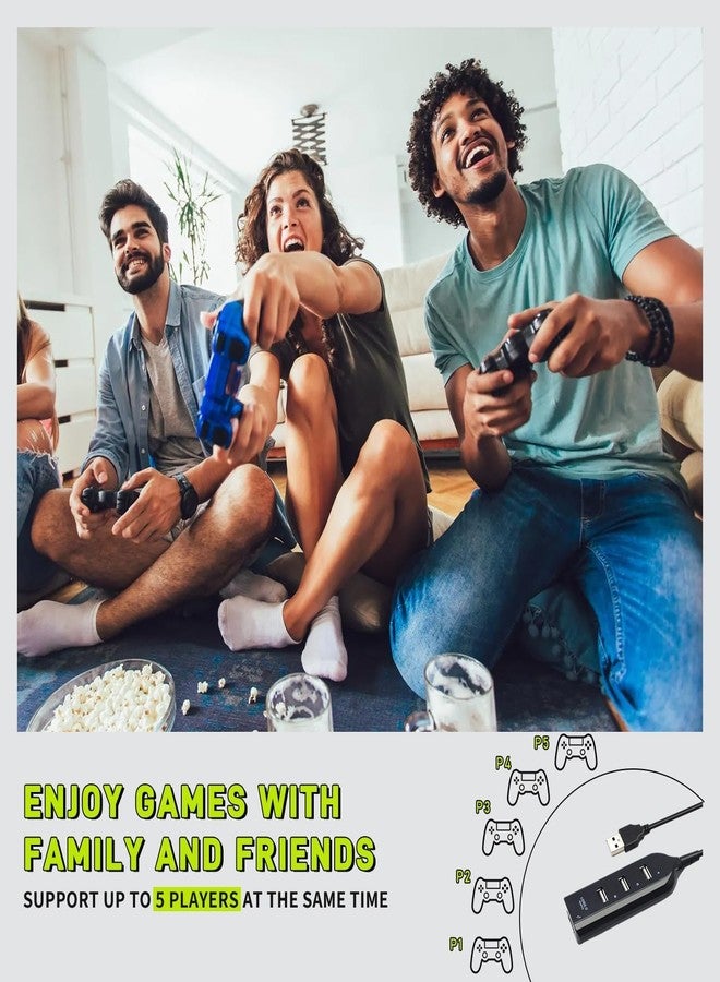 كينهانك جهاز Kinhank Super Console X Pro مع أكثر من 100000 لعبة، نظام تلفزيون وألعاب في جهاز واحد، أجهزة ألعاب كلاسيكية صغيرة تدعم مخرج 4K HD/AV، متوافق مع أكثر من 63 محاكي، مزود بوحدتي تحكم للألعاب. - Image 5